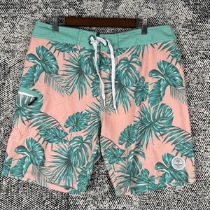 Ron Jon Surf Surf Shop Board Shorts Mens 34 Swim Floral‎ Hawaiin Beach